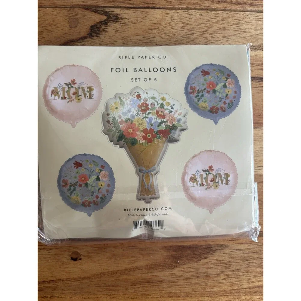 Rifle Paper Co 5 Ct Strawberry Fields Foil Mom Balloon Bundle New Mom!